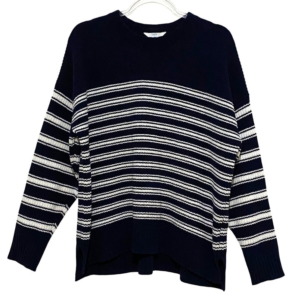 Time and Tru Striped Pullover Sweater Womens XL Blue Nautical Preppy Sailing